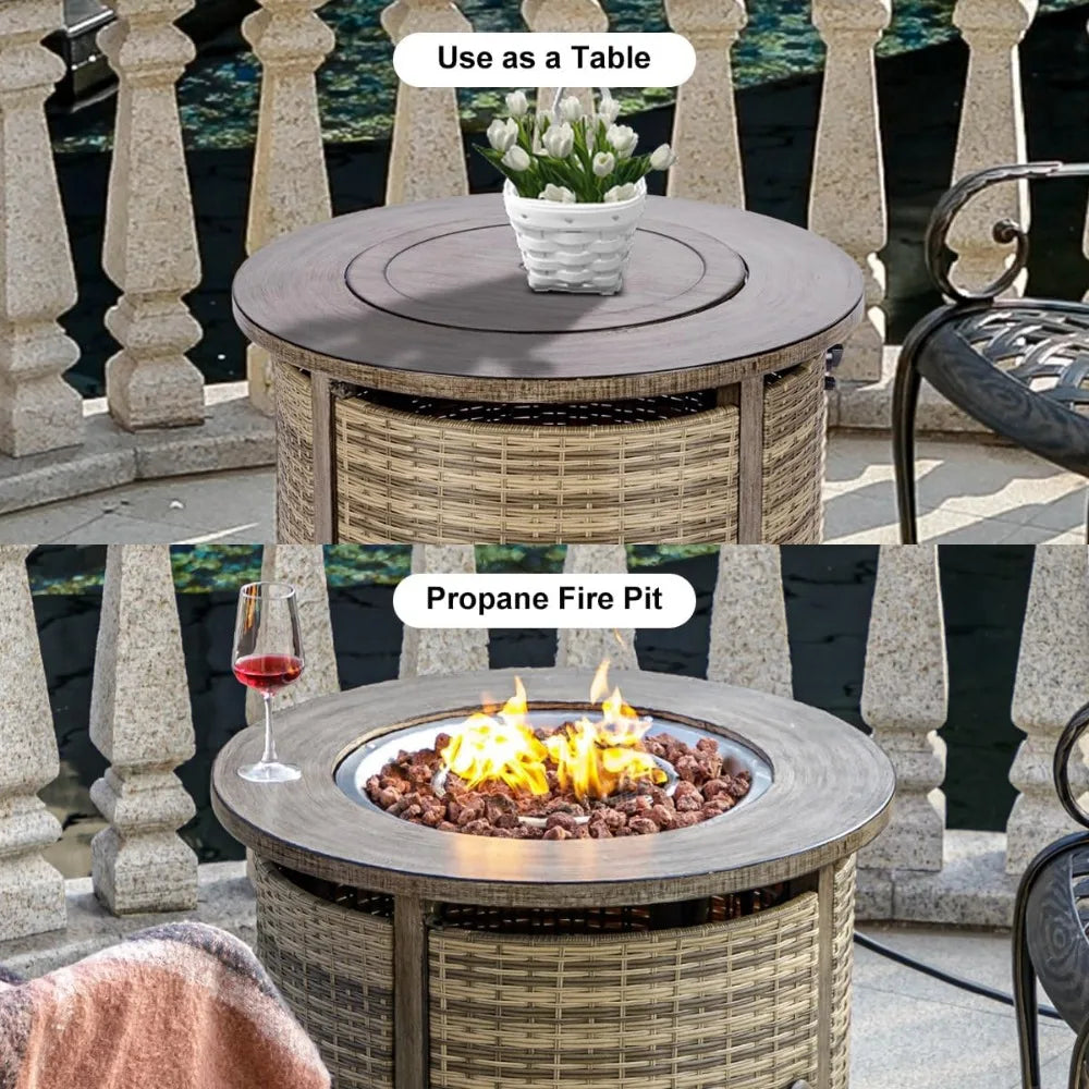 Round Fire Pit Table