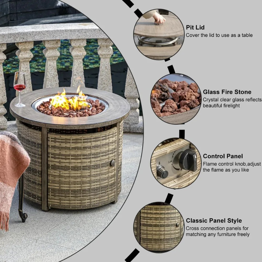 Round Fire Pit Table