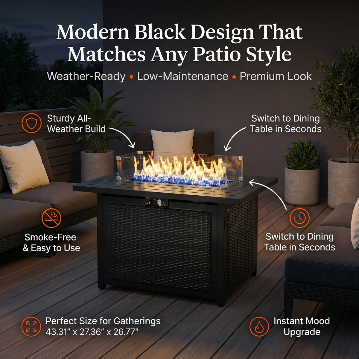 Propane Fire Pit Table