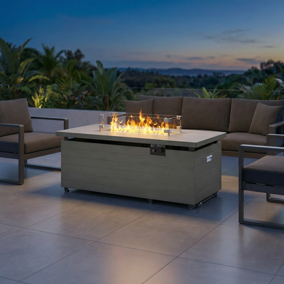 Outdoor Propane Fire Pit Table