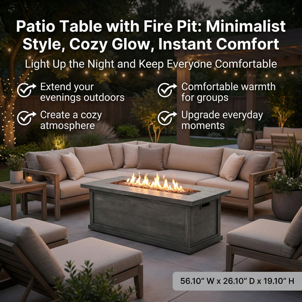 Patio Table with Fire Pit