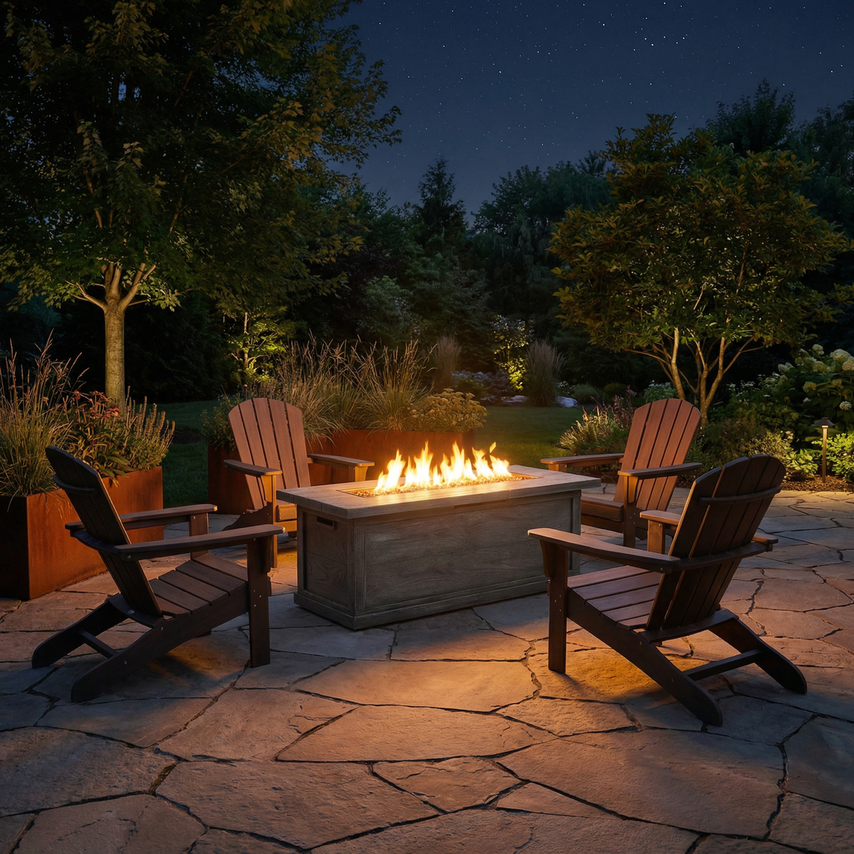 Patio Table with Fire Pit