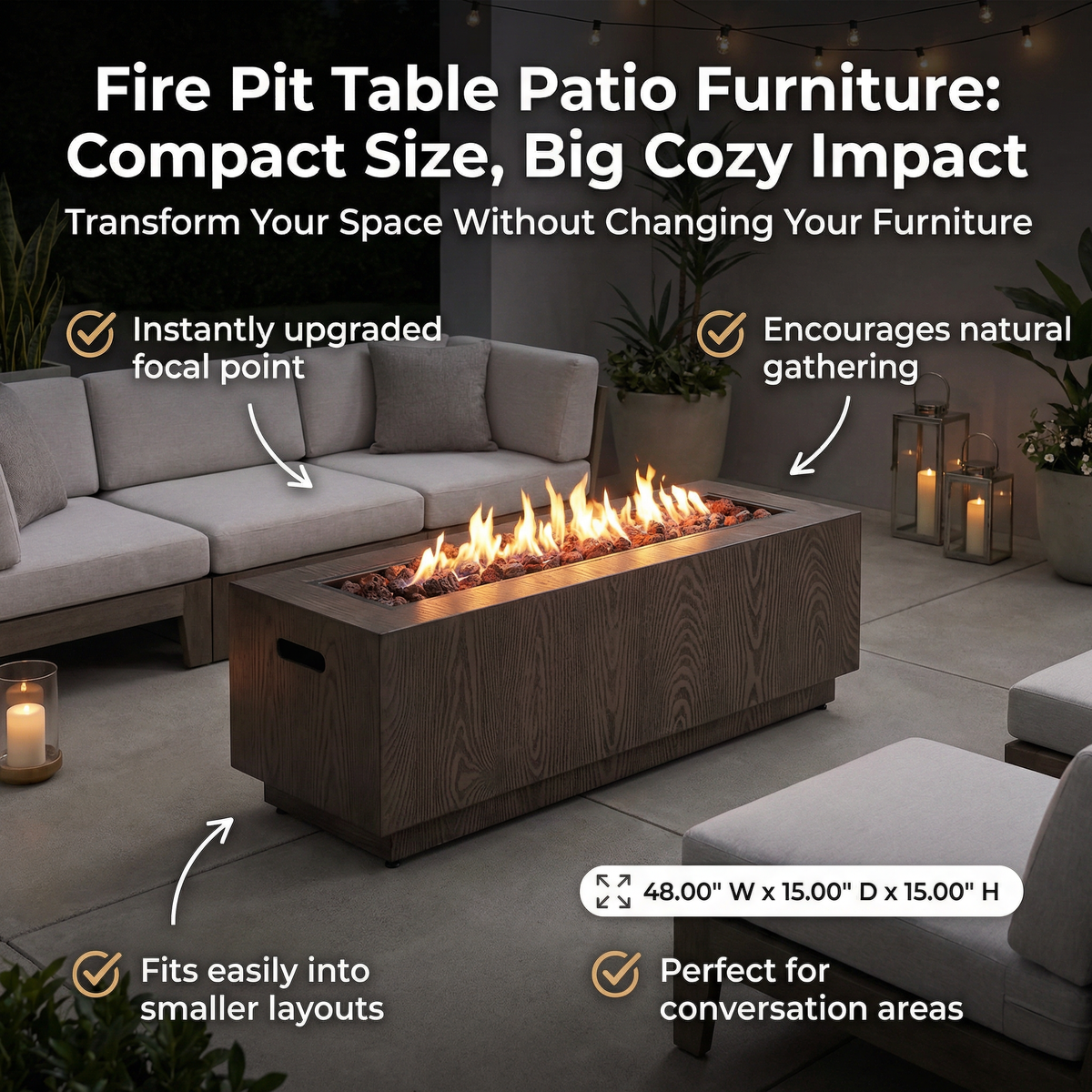 Fire Pit Table Patio Furniture