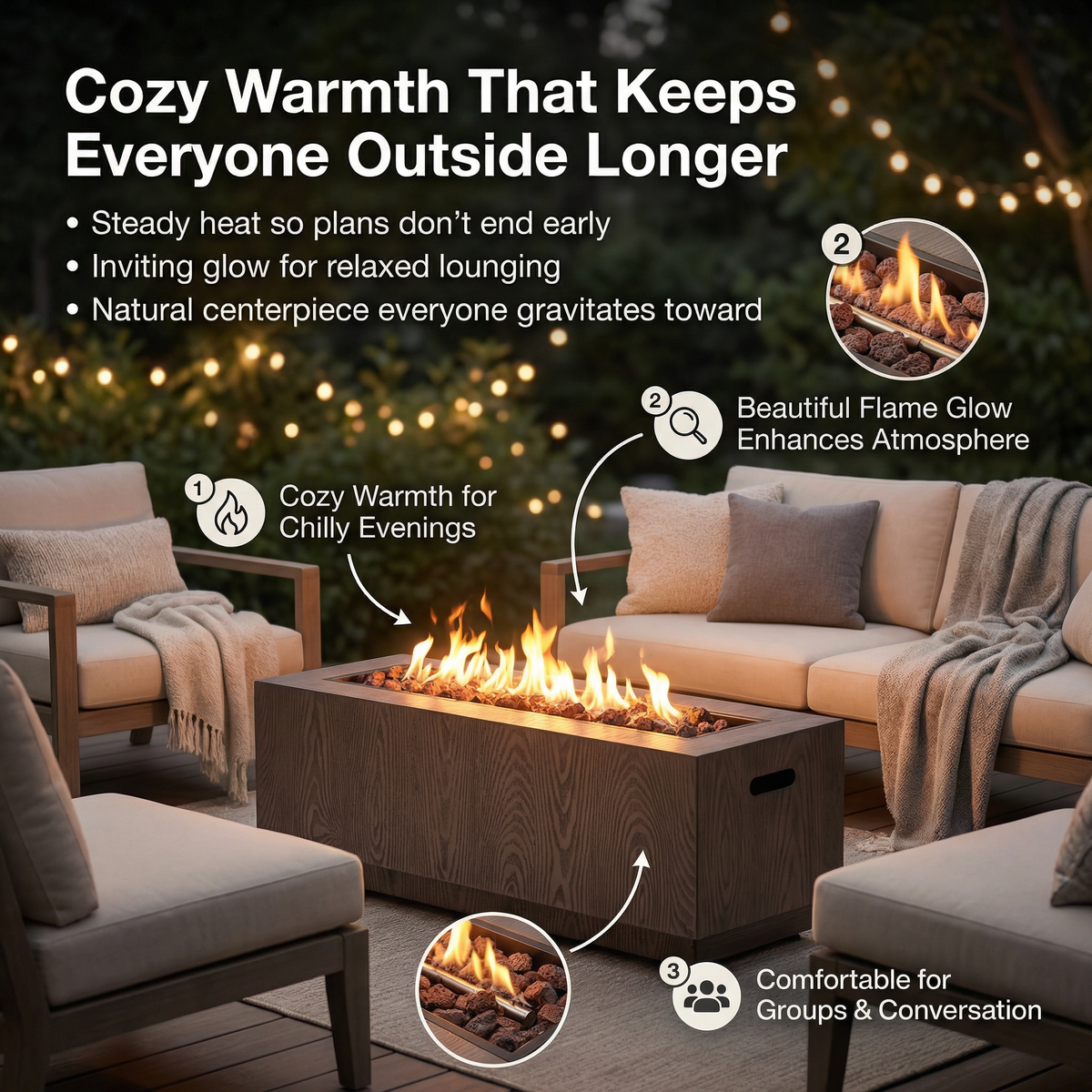 Fire Pit Table Patio Furniture