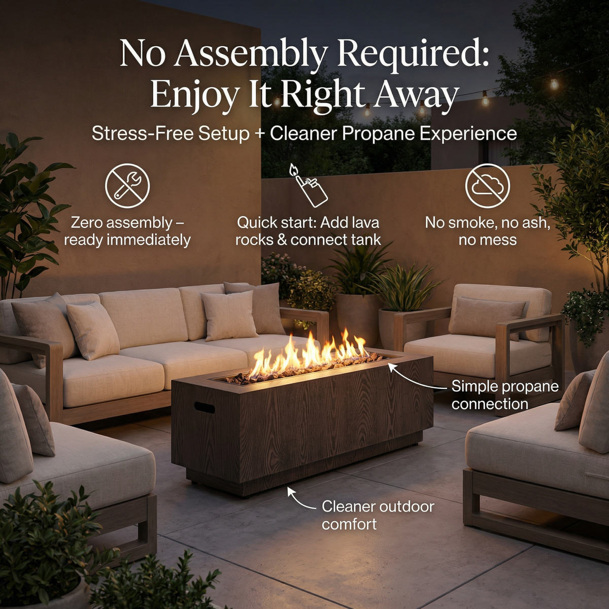 Fire Pit Table Patio Furniture