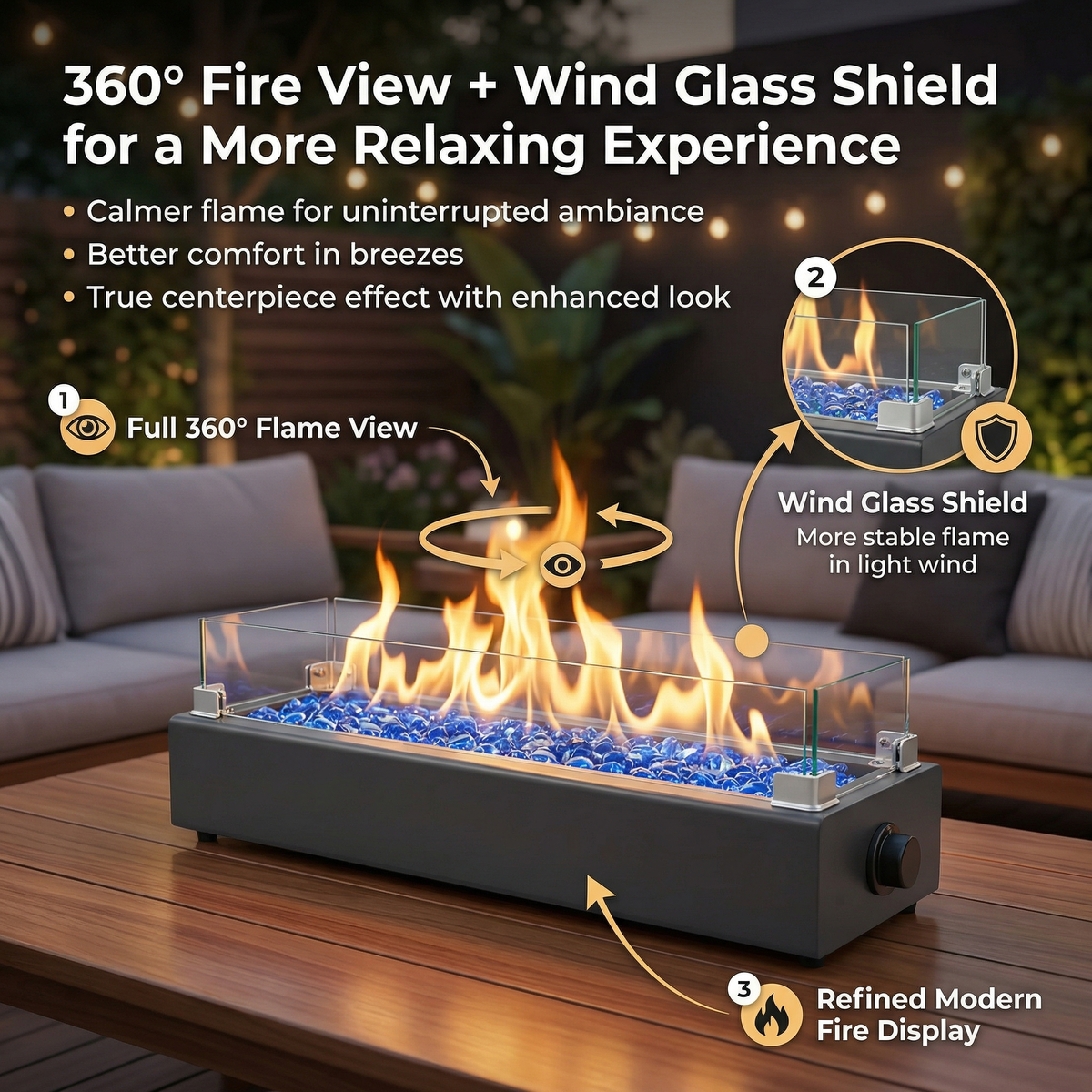 Tabletop Fire Pit Table