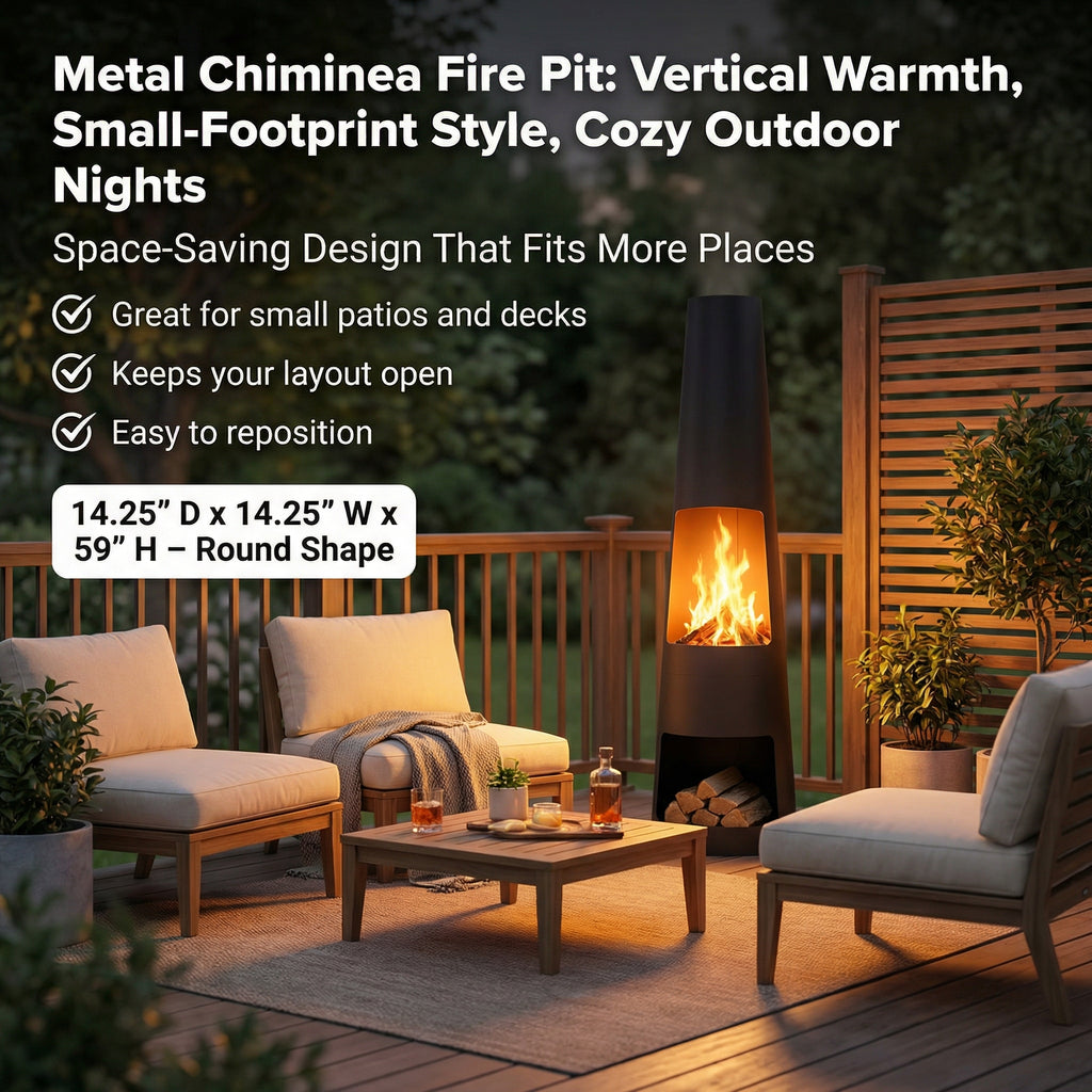 Metal Chiminea Fire Pit