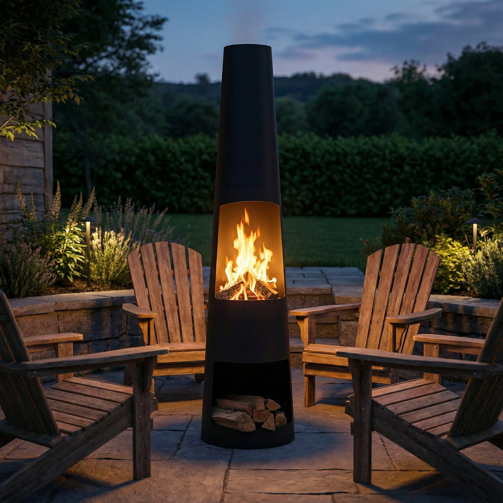 Metal Chiminea Fire Pit