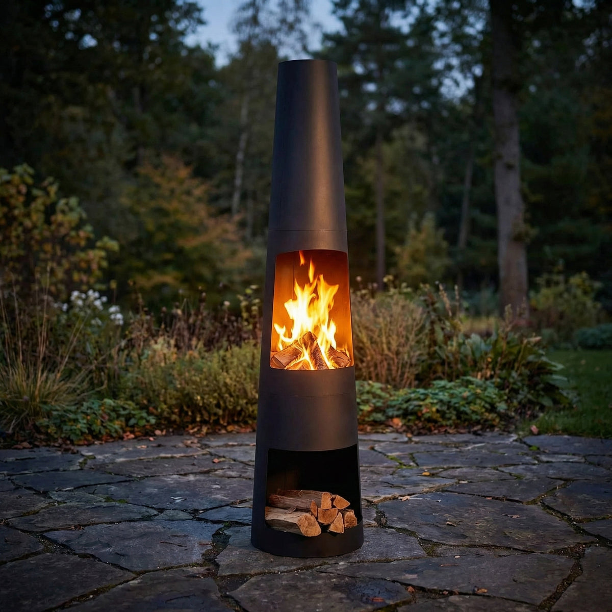 Metal Chiminea Fire Pit